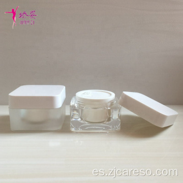 Tarro de forma de esquina redonda Tarro de crema facial cosmético